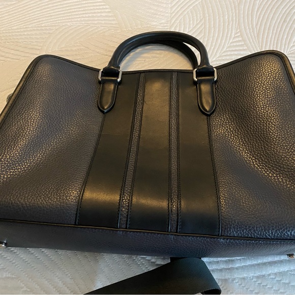 Coach Mens Bond Black leather laptop briefcase messenger bag satchel - Picture 6 of 16
